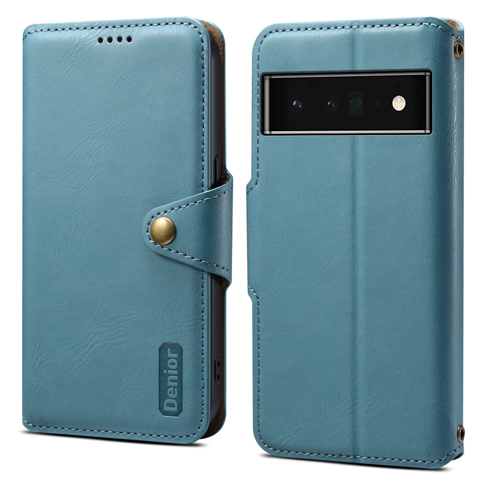 DENIOR For Google Pixel 6 Pro 5G Case Cowhide Texture Stand Shockproof Phone Cover DENIOR For Google Pixel 6 Pro 5G Case Cowhide Texture Stand Shockproof Phone Cover